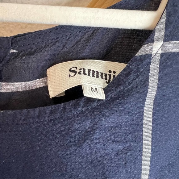 Samuji Chouka Navy/ White Windowpane Plaid Dress - Picture 9 of 10